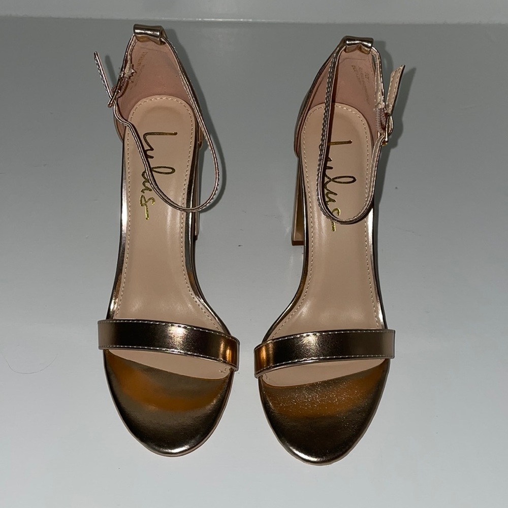 Lulus rose gold heels